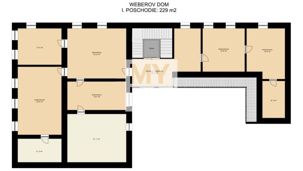 PREDAJ / historickej budovy Weberovho domu v Prešove