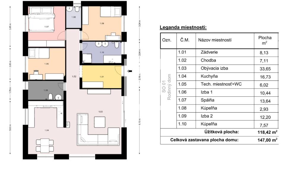 Novostavba 4-izbového bungalovu – ul. Kvetná, Prešov