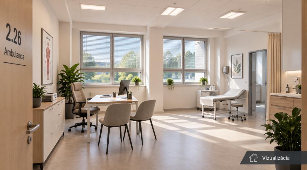Priestory pre ambulanciu 66,57 m² – klimatizácia, výťah, Prešov